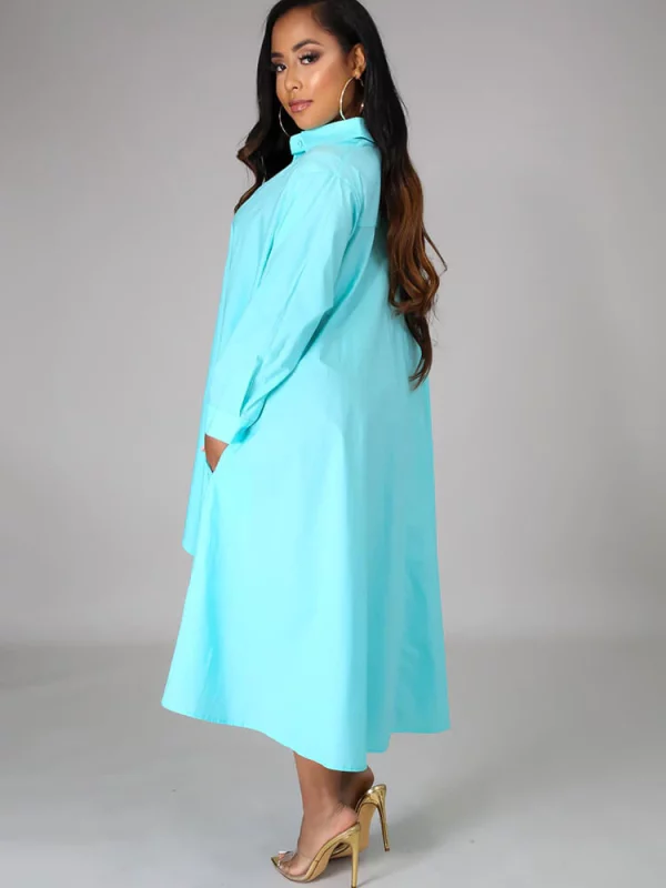 Relaxed Glamour: Long Sleeve Loose Maxi Dress