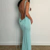 Dress to Impress: Swing Collar Backless Maxi Dress