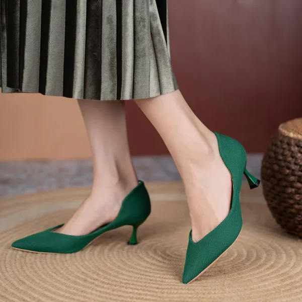 Pointed-Toe Kitten Heels for Elegant Formal Attire