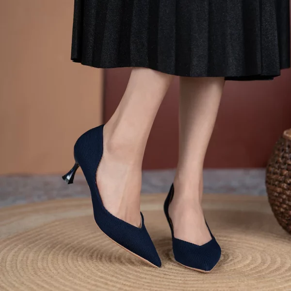 Pointed-Toe Kitten Heels for Elegant Formal Attire