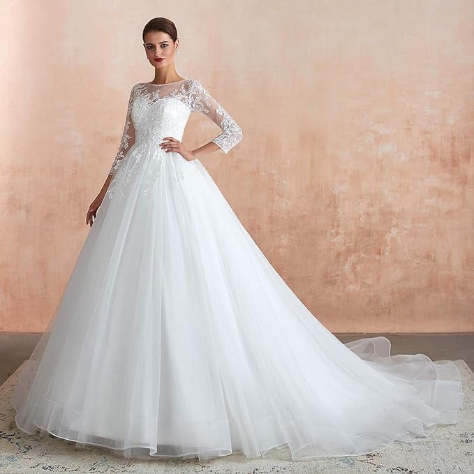 Tulle Bridal Vintage Lace Wedding Dress